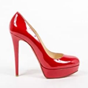 Christian Louboutin Bianca 140 Patent Calf Red